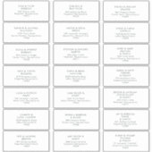 Moderne Minimalistische Black Green Guest Address Aufkleber (Vorderseite)