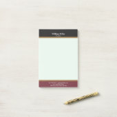 Moderne Minimalistische Black Maroon Stripes Post-it Klebezettel (Auf Schreibtisch)