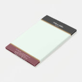 Moderne Minimalistische Black Maroon Stripes Post-it Klebezettel (angewinkelt)