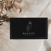 Moderne Minimalistische Black Salon Business Cards Visitenkarte