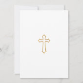 Moderne Minimalistische Black Script Baby Foto Tau Einladung (Rückseite)