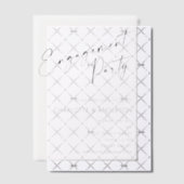 Moderne Minimalistische Black Script-Engagement-Pa Pergament Einladungen (Versetzt (Einladung))