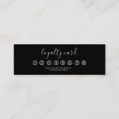 Moderne Minimalistische Black & White Loyalty Card Mini Visitenkarte (Vorderseite)