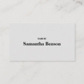 Moderne Minimalistische Black & White Loyalty Card Visitenkarte (Rückseite)