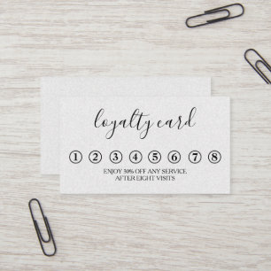Moderne Minimalistische Black & White Loyalty Card Visitenkarte