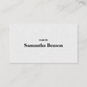 Moderne Minimalistische Black & White Loyalty Card Visitenkarte (Rückseite)