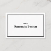 Moderne Minimalistische Black & White Loyalty Card Visitenkarte (Rückseite)