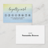 Moderne Minimalistische Black & White Loyalty Card Visitenkarte (Vorne/Hinten)