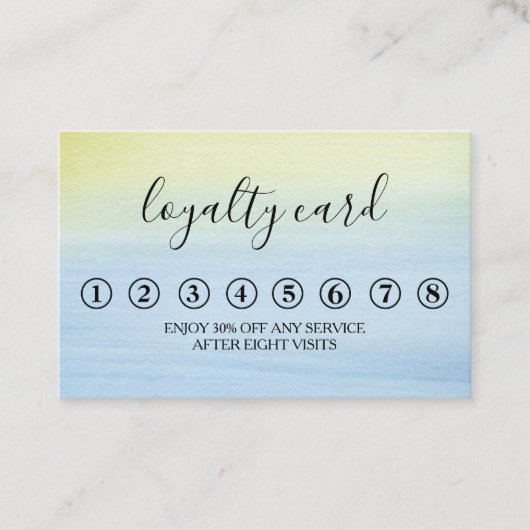 Moderne Minimalistische Black & White Loyalty Card Visitenkarte (Vorderseite)