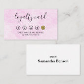 Moderne Minimalistische Black & White Loyalty Card Visitenkarte (Vorne/Hinten)