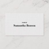 Moderne Minimalistische Black & White Loyalty Card Visitenkarte (Rückseite)