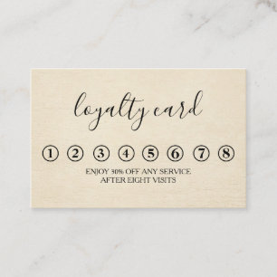 Moderne Minimalistische Black & White Loyalty Card Visitenkarte