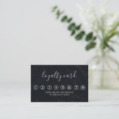 Moderne Minimalistische Black & White Loyalty Card Visitenkarte (Stehend Vorderseite)
