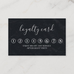 Moderne Minimalistische Black & White Loyalty Card Visitenkarte