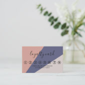 Moderne Minimalistische Black & White Loyalty Card Visitenkarte (Stehend Vorderseite)