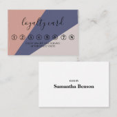 Moderne Minimalistische Black & White Loyalty Card Visitenkarte (Vorne/Hinten)