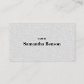 Moderne Minimalistische Black & White Loyalty Card Visitenkarte (Rückseite)