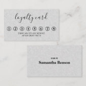 Moderne Minimalistische Black & White Loyalty Card Visitenkarte (Vorne/Hinten)