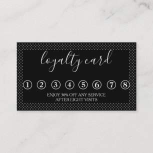 Moderne Minimalistische Black & White Loyalty Card Visitenkarte