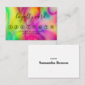 Moderne Minimalistische Black & White Loyalty Card Visitenkarte (Vorne/Hinten)