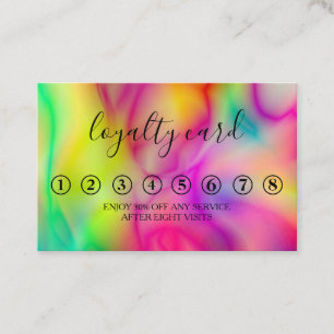 Moderne Minimalistische Black & White Loyalty Card Visitenkarte