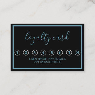 Moderne Minimalistische Black & White Loyalty Card Visitenkarte