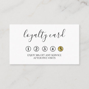 Moderne Minimalistische Black & White Loyalty Card Visitenkarte