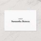 Moderne Minimalistische Black & White Loyalty Card Visitenkarte (Rückseite)