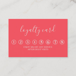 Moderne Minimalistische Black & White Loyalty Card Visitenkarte