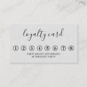 Moderne Minimalistische Black & White Loyalty Card Visitenkarte (Vorderseite)