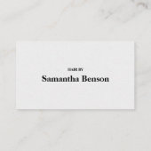 Moderne Minimalistische Black & White Loyalty Card Visitenkarte (Rückseite)