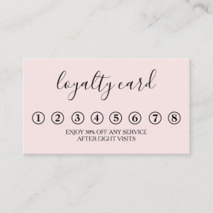 Moderne Minimalistische Black & White Loyalty Card Visitenkarte