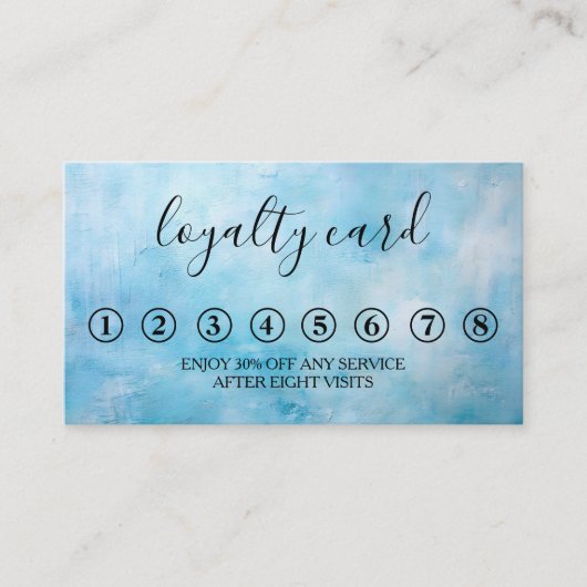 Moderne Minimalistische Black & White Loyalty Card Visitenkarte (Vorderseite)