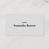 Moderne Minimalistische Black & White Loyalty Card Visitenkarte (Rückseite)