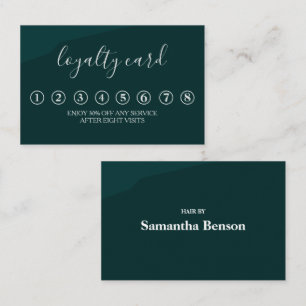 Moderne Minimalistische Black & White Loyalty Card Visitenkarte