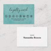 Moderne Minimalistische Black & White Loyalty Card Visitenkarte (Vorne/Hinten)