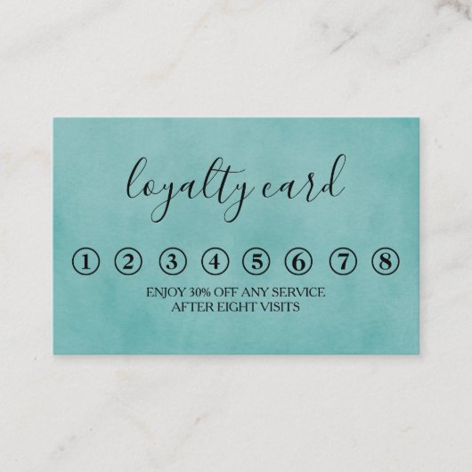 Moderne Minimalistische Black & White Loyalty Card Visitenkarte (Vorderseite)