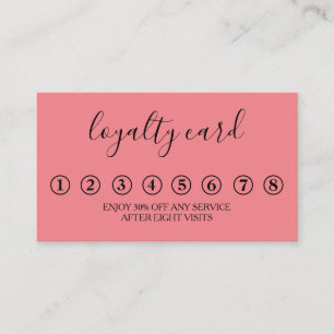 Moderne Minimalistische Black & White Loyalty Card Visitenkarte