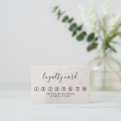 Moderne Minimalistische Black & White Loyalty Card Visitenkarte (Stehend Vorderseite)