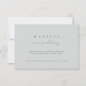 Moderne Minimalistische Blale Taupe Wedding Websit Einladung (Vorderseite)