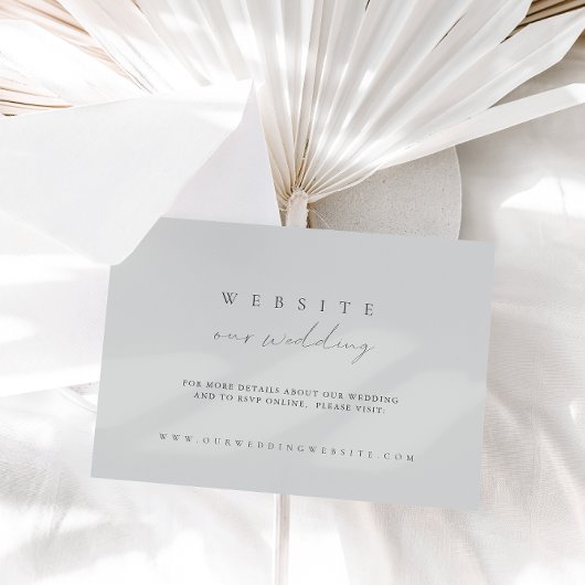 Moderne Minimalistische Blale Taupe Wedding Websit Einladung