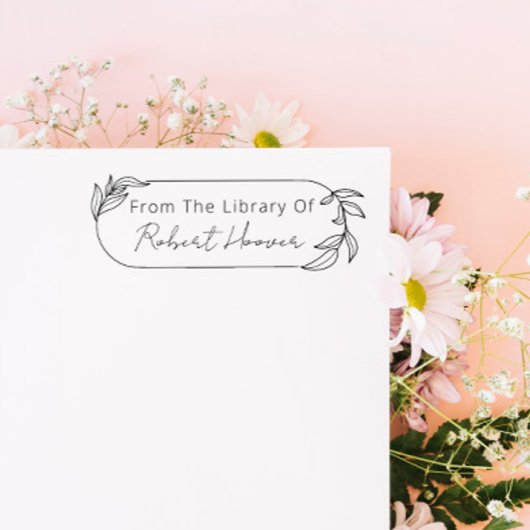 Moderne Minimalistische Blätter aus der Bibliothek Gummistempel