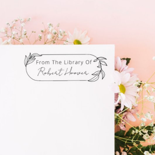 Moderne Minimalistische Blätter aus der Bibliothek Permastempel