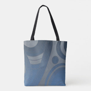Moderne minimalistische blaue abstrakte geometrisc tasche