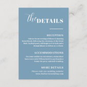 Moderne Minimalistische blaue Details Begleitkarte (Vorderseite)