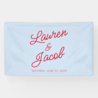 Moderne Minimalistische Blaue und Rote Hochzeit