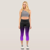 Moderne Minimalistische Blaue Violette Capri Leggings (Vorderseite)