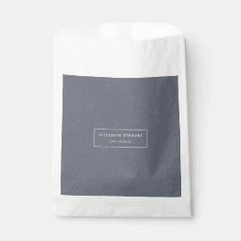 Moderne Minimalistische Blauen Linen Geschenktütchen