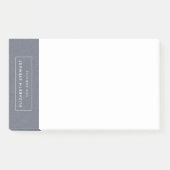 Moderne Minimalistische Blauen Linen und Elfenbein Post-it Klebezettel (Vorderseite)