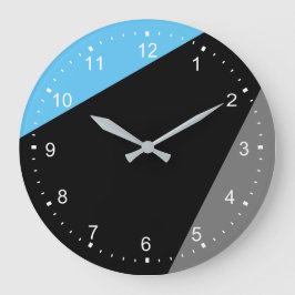 Moderne Minimalistische blaugraue, große Uhr